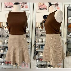 LOFT Tan A-Line Skirt